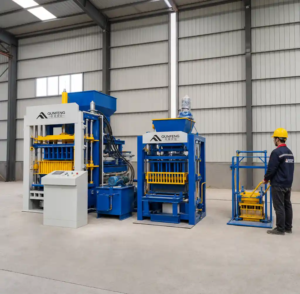 Side-by-side comparison of different block making machines for small business