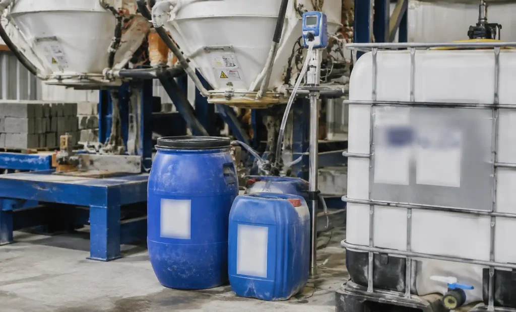 Chemical admixtures including plasticizers and accelerators for block production