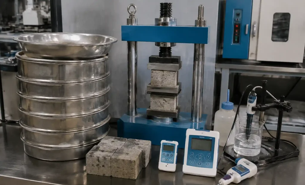 Material testing laboratory equipment for cement sand and aggregate quality control