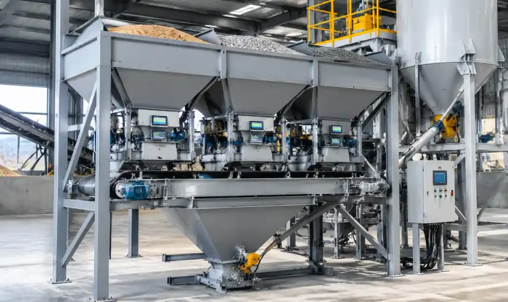 Automated concrete batching system for precise mix ratios