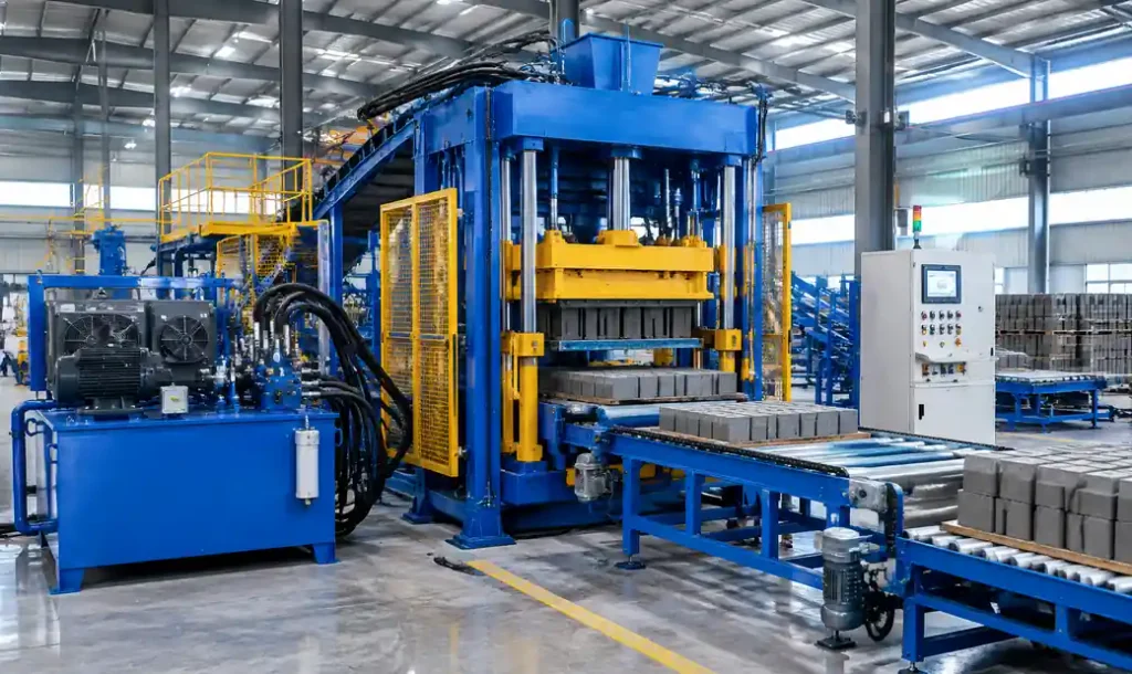 Energy-efficient hydraulic block machine in production