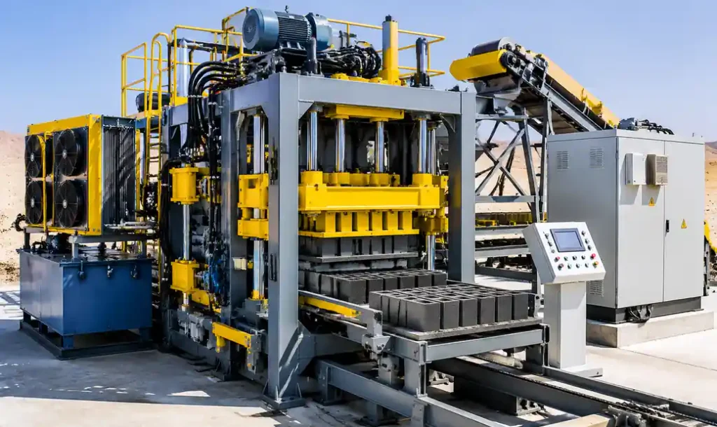 Hydraulic block making machine with desert climate adaptations