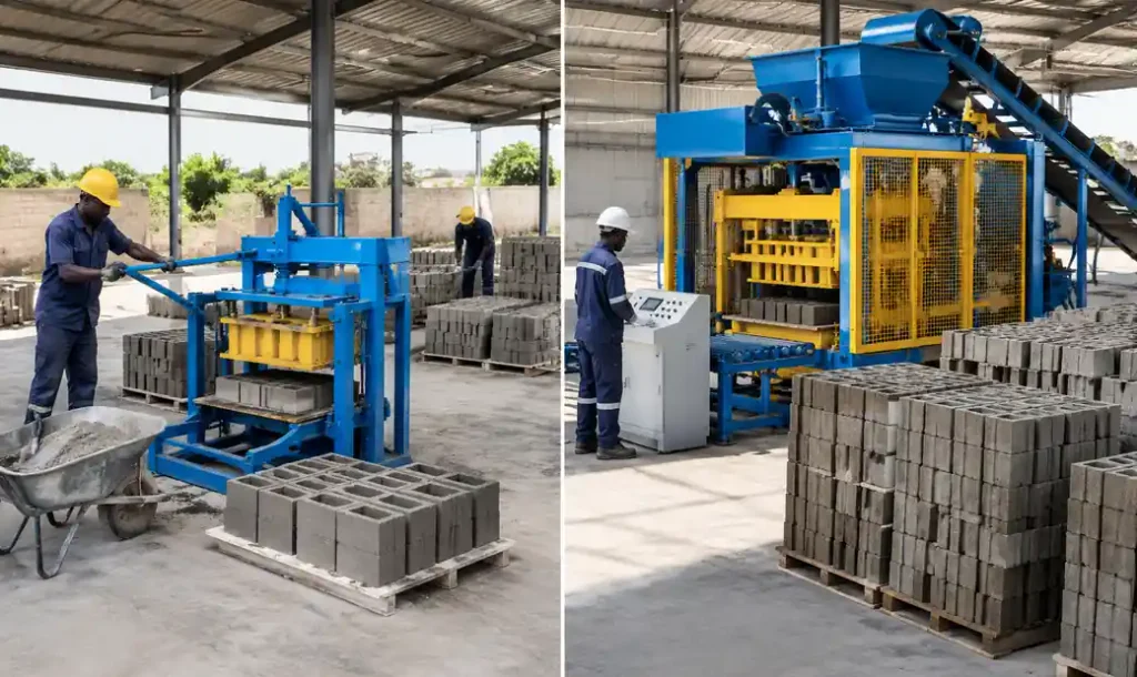 Comparison of different block making machine types