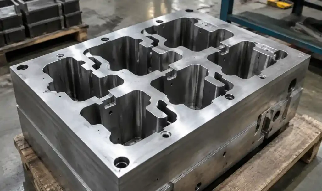 Custom block mold with specialized cavity design during manufacturing