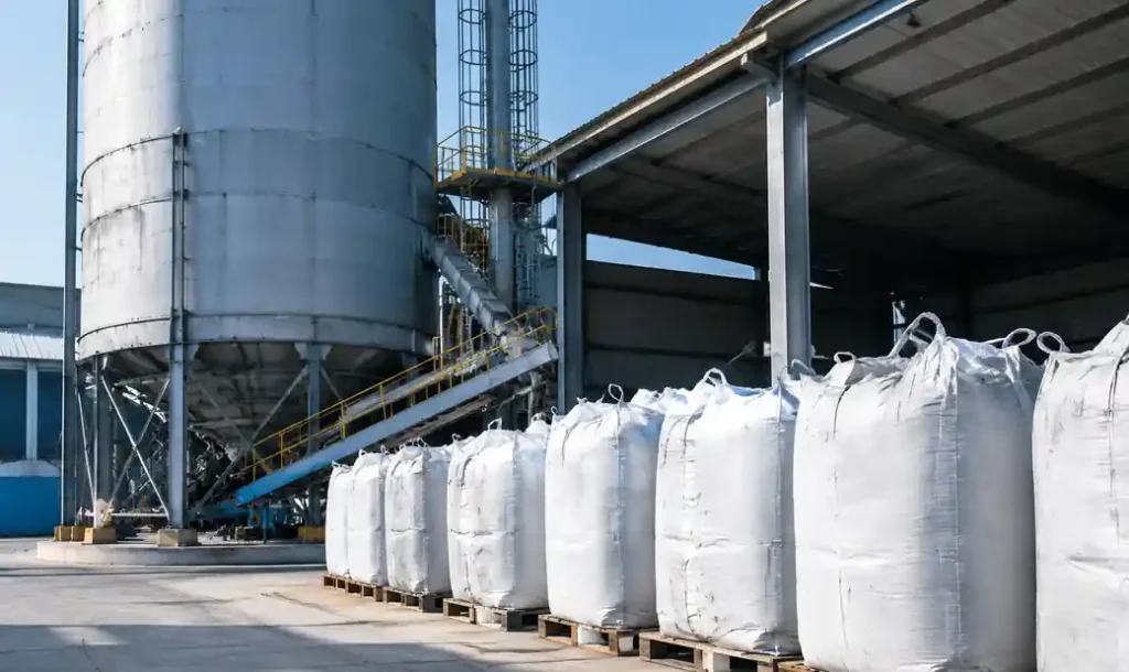 Fly ash powder from coal combustion used as cement replacement